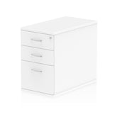 Impulse 800mm Deep 3 Drawer Desk High Pedestal White I000191 DD